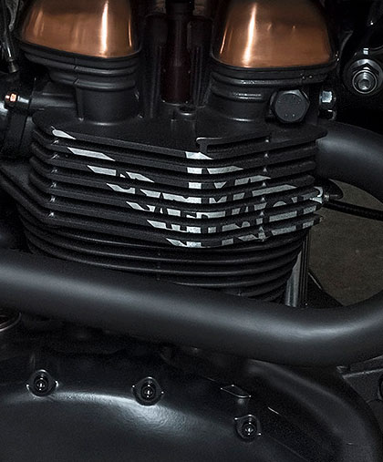 Death Machines of London Thruxton cylinder head detail